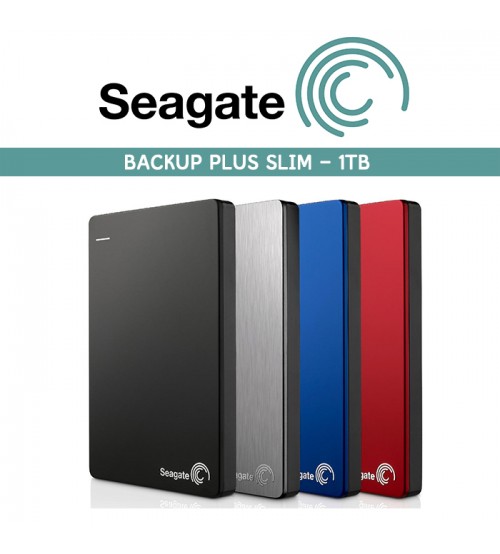 Seagate Backup Plus Slim Portable External Hard Disk USB3.0 ( 1 TB )